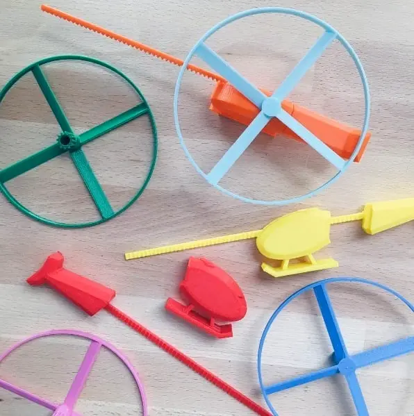 Helicóptero volador, diseño de 3DBrooklyn